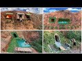 Build Underground House And Swimming Pool On The Cliff By Ancient Skill Full Video