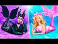 Maleficent and Aurora Mermaids / 10 Barbie Hacks and Crafts