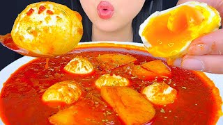 ASMR SOFT BOILED EGGS DRENCHED IN SEAFOOD SAUCE *NO TALKING* (Eating Sounds) ASMR Phan