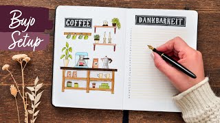 Kaffeebar Bullet Journal Theme - Februar Setup 2024