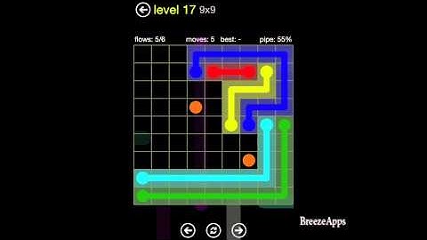 ‪Flow Free 9x9 level 17 (Regular Pack Hard)‬