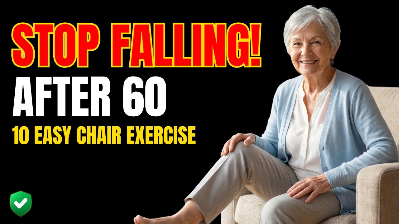Stop Falling After 60! 10 Easy Chair Exercises to Improve Balance & Prevent Falls (Daily Routine)
