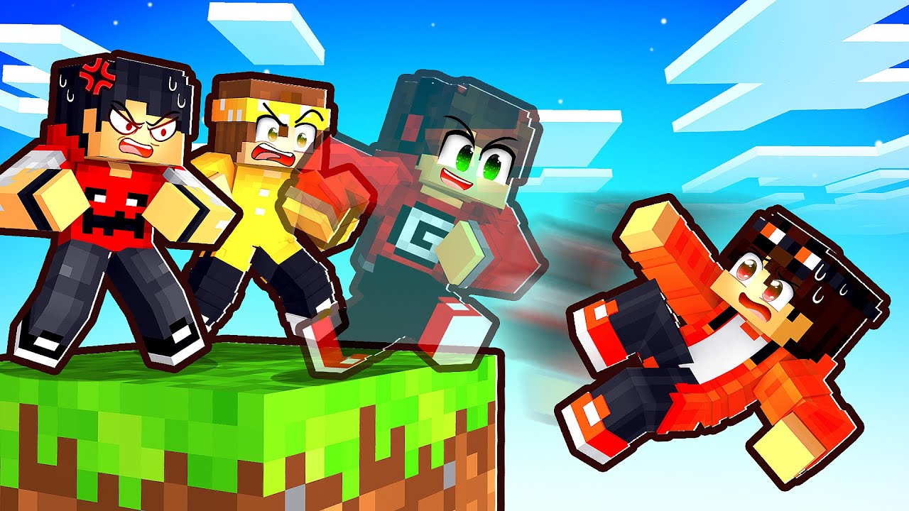 INVISIVEL em APENAS um BLOCO dos MENINOS no Minecraft