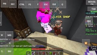 Playing bedwars on mobile (Pojav launcher)