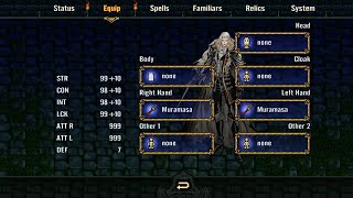 Castlevania SOTN (android) — How to max out your basic stats & 999 your Muramasa (READ DESCRIPTION) screenshot 4