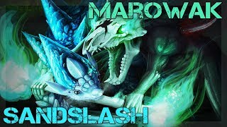 ALOLA Sandslash VS Marowak - Timelapse Concept Art - [Pokemon Battle Art]