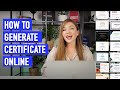 How to Generate Certificate Online for Free using Certifier!