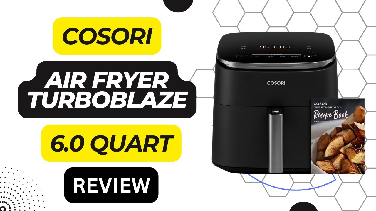 COSORI Air Fryer TurboBlaze 6.0-Quart Compact Airfryer that Roast, Bake,  Proof, 9 Functions, 5 Speeds, Cooks Quickly, 95% Less Oil for Healthier  Meals, Varied Recipes, Easy to Clean, Dark Gray 