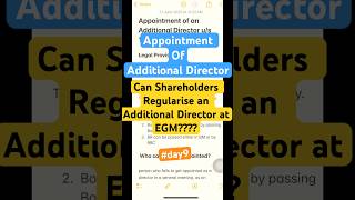 Appointment and Regularisation of an Additional Director u/s161(1) #cs #mca #companies #shortsvideo