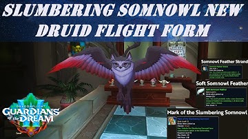 Slumbering Somnowl New Druid Flight Form | Mark of the Slumbering Somnowl | Soft Somnowl Feather