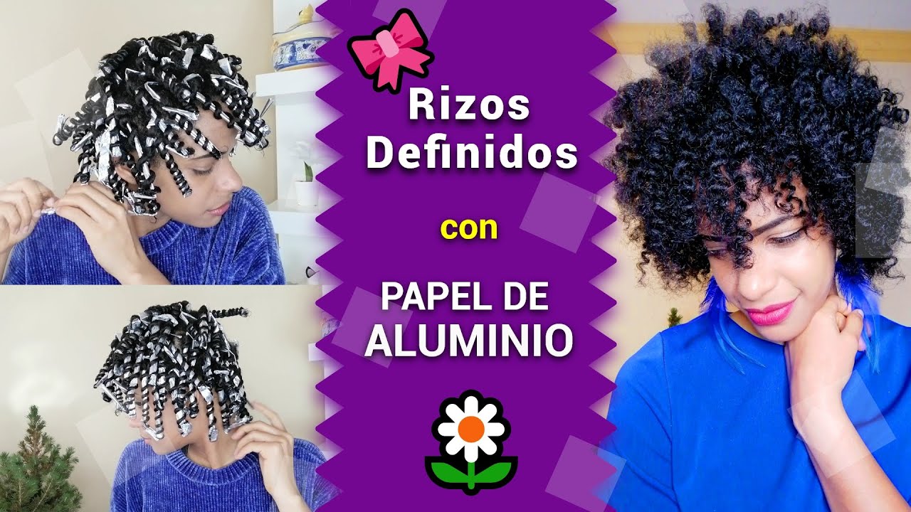 Cómo DEFINIR el cabello AFRO/RIZADO con papel ALUMINIO✅