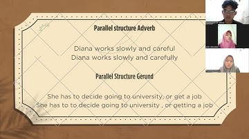 ITEMS INVOLVING PARALLEL STRUCTURE I GRAMMAR FOR TOEFL I GROUP F