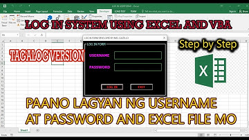 Paano Gumawa ng Log in system gamit ang Excel at VBA with Macro\\How to create Log in system. Part I