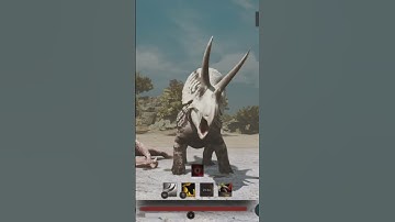 Path of titans eo tlc vs amarg #dinosaur #gaming #dinofight #pathoftitans #triceratops #amarg #rex