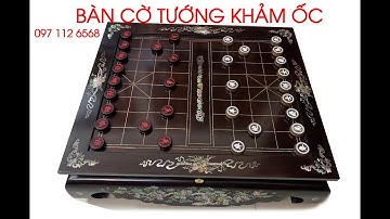 Bàn cờ tướng gỗ gụ Khảm trai