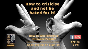 How to criticise and not be hated for it?