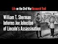 William t  sherman informs joe johnston of lincoln s assassination