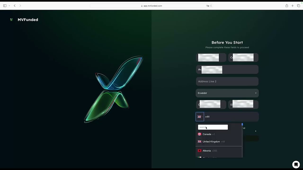 Abrir una Cuenta en MVFunded   Open an Account in MV Funded