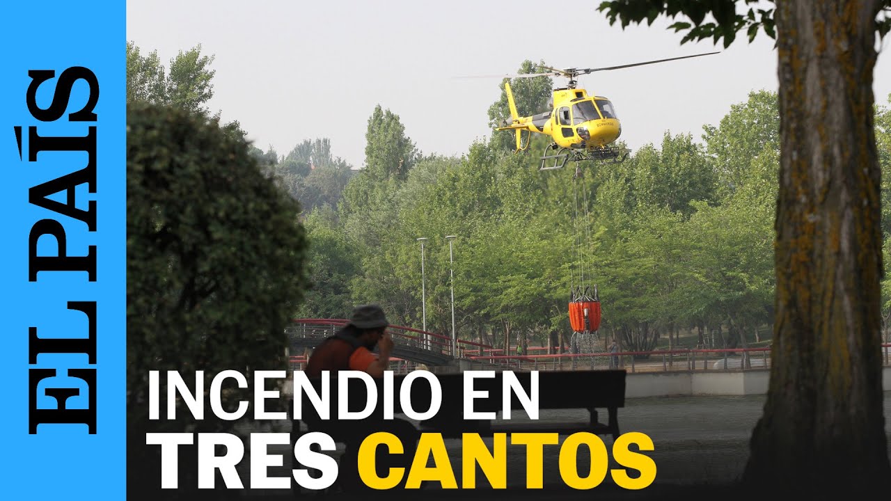 INCENDIO TRES CANTOS | Vecinos desalojados por el fuego : 