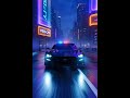 Neon city chaos as hypercar race through the night chase by police.AI cinematic video,Bandlab music