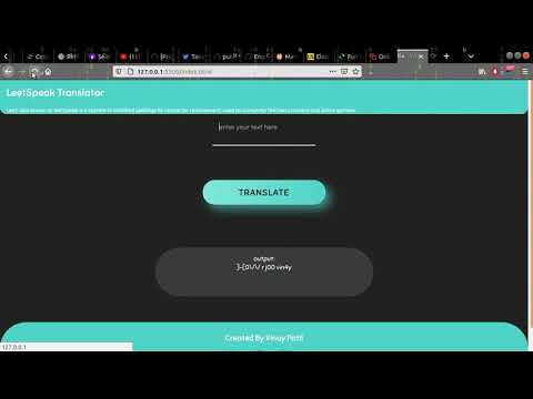 Javascript Mini Project | Html , CSS and Vanilla JS Project | Leetspeak translator