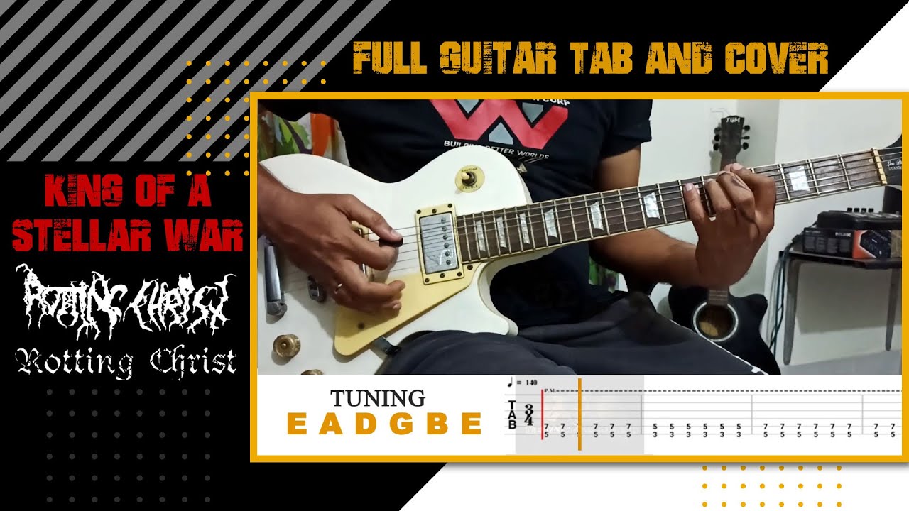 ROTTING CHRIST- King of a stellar war - Guitar Cover | Screen TAB