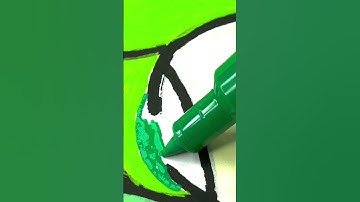 Drawing Toxic Rick Sanchez With Posca Markers! #shorts