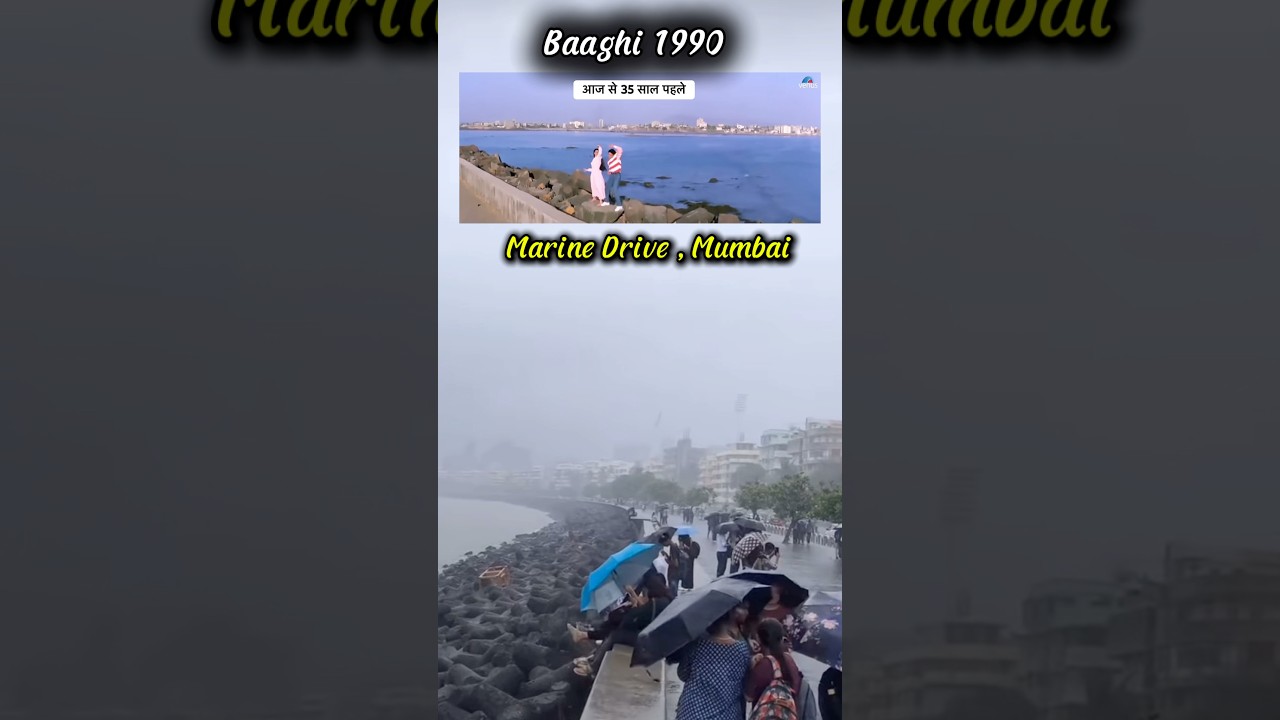 Baaghi 1990 Film 🎥 Shooting location Marine Drive , Mumbai,Maharashtra 