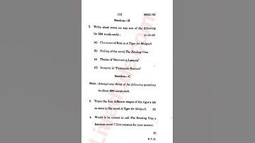 BEGC 103 question paper December 2021| Indian Writing in English| ignou previous question paper|