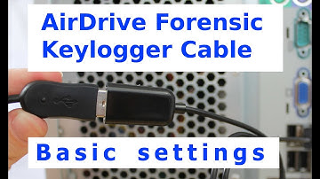 AirDrive Forensic Keylogger Cable Basic Settings