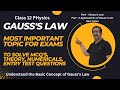 Gauss's Law|| Full Explanation|| Class 12 Physics|| Basic Concept of Gauss's law|| Most Important||