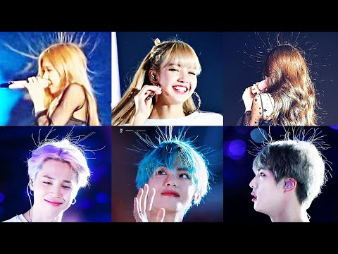 BTS × Blackpink : BlackBangtan Hair Standing make me laugh 😂