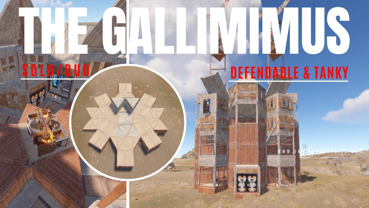 The Gallimimus - Solo/Duo - Defendable & Tanky - 2025 Rust Base Design ...