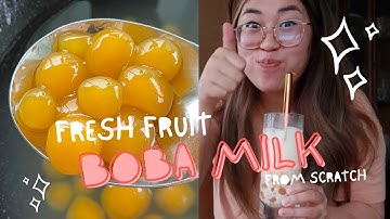 FRESH MANGO BOBA MILK (Step-By-Step Recipe)