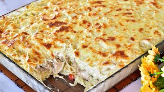 معكرونة النجرسكو بطريقه جدا شهيه 😋الطعم ولا غلطه Chicken Negresco