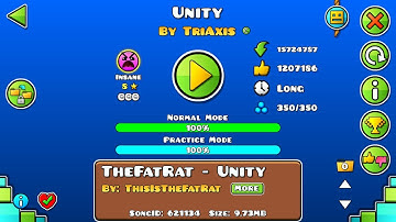 Unity 100%(all coins)|Geometry Dash