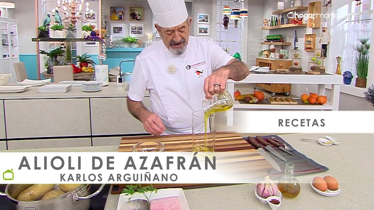 ALIOLI casero de AZAFRÁN con BATIDORA 🥚​👨🏻‍🍳​ Alioli en pocos minutos con Karlos Arguiñano ⏱️​