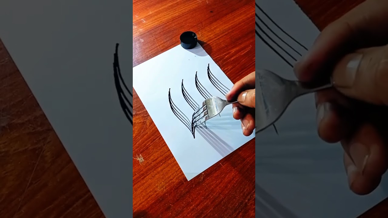 An Unusual Way to Draw Allah Name ✨🥄 | Handmade Arabic Art #Shorts