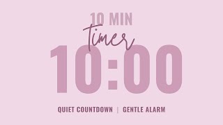 💗 10 Minute Quiet Countdown Timer ⌛ Gentle Alarm ⏰ Aesthetic Pastel Pink