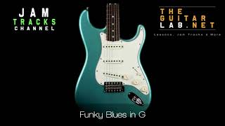 Video thumbnail of "Funky Blues Guitar Backing Track - JamTracksChannel"