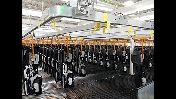 Automotive IP Storage and Retrieval Line + Door Panel Storage and Retrieval Overhead Conveyor System