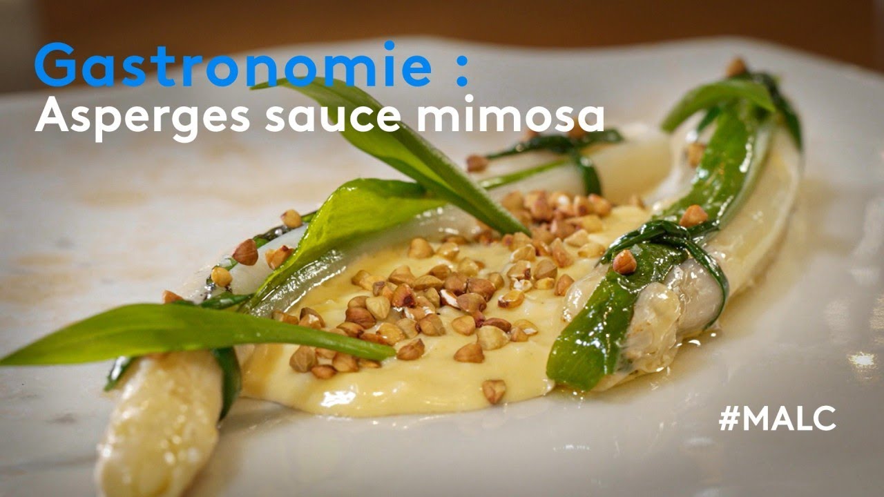 Gastronomie : asperges sauce mimosa