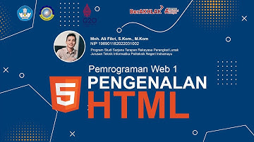 Pemrograman Web 1 - Pengenalan HTML