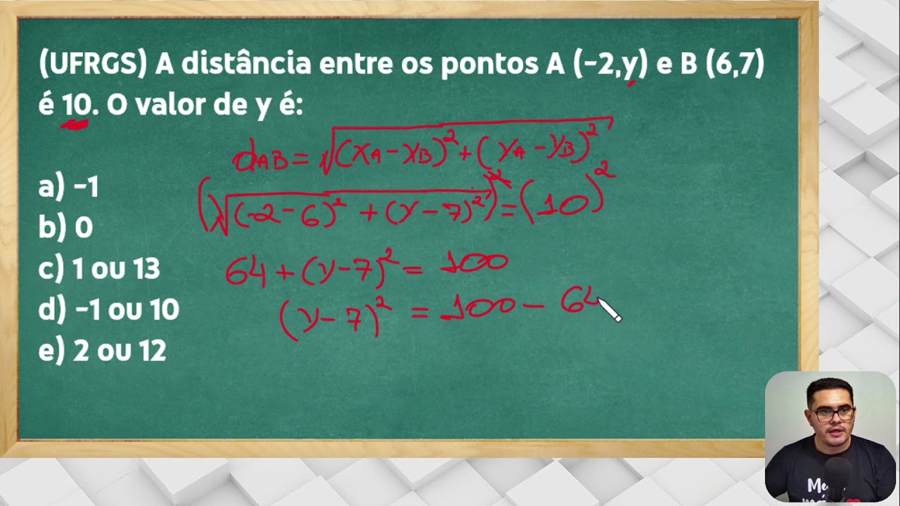 Questões De Distancia Entre Dois Pontos - FDPLEARN