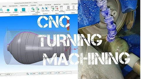 cnc turning machining on powermill ultimate 2018  rough and finish with practical