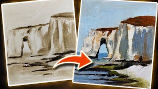 Oil Painting TIMELAPSE | White Cliffs | Start to Finish