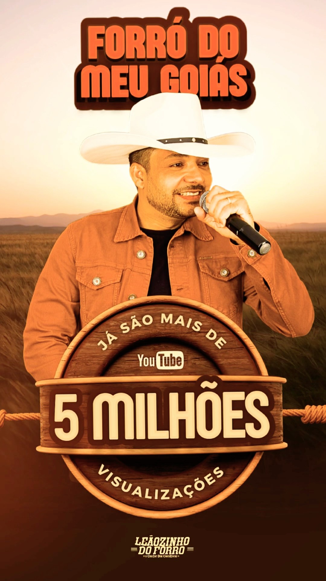 Somos 5 milhões galera na música forró do Goiás #boanoiteee #leaozinho estourada #leãozinho