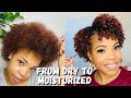 How to moisturize DRY | Natural Hair | Easy wash & go, beginner friendly ( part 1 )