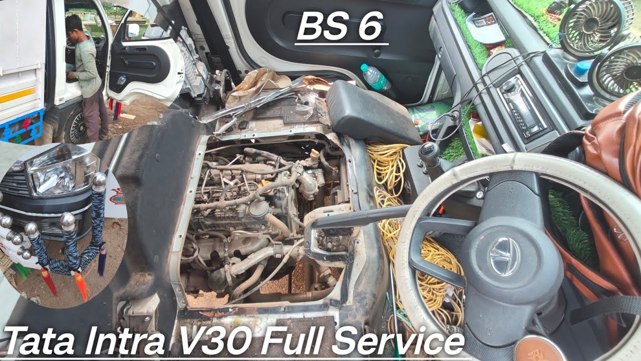 Tata Intra V30 BS6 Full Service 3000/- Only#tata #service #oil #automobile #tataintrav30oilchange