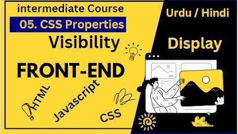 Display and Visibility in CSS | Tutorial in Hindi Urdu | Frontend Intermediate | @jahanzaibcoder65